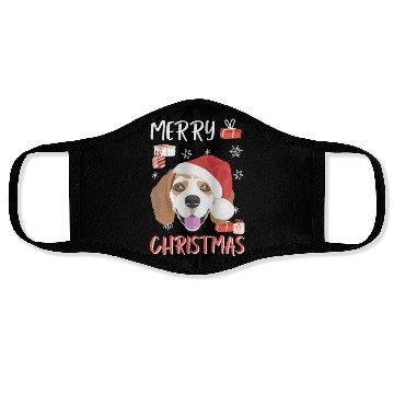 Discover Beagle Merry Christmas Face Masks