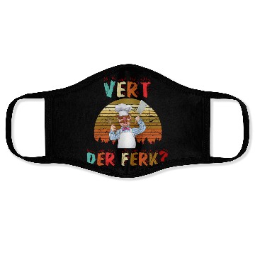Discover Vert Der Ferk the swedish chef Face Masks