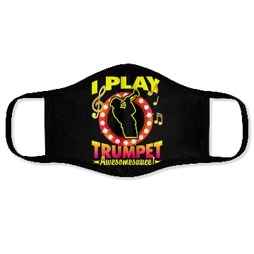 Discover I Play Trumpet Face Masks
