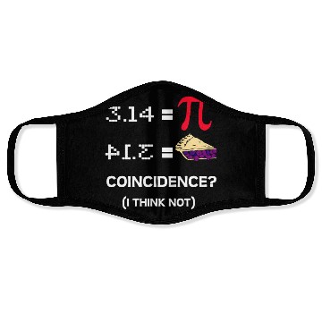 Discover Funny Math Teacher Pi Day Face Masks