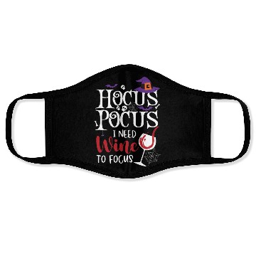 Discover Hocus Pocus I Need Wine To Focus Face Masks