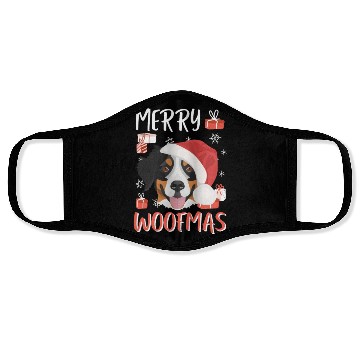 Discover Bernese Mountain Dog Merry Christmas Face Masks