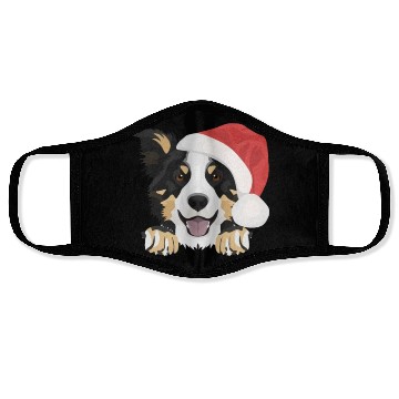 Discover Border Collie Merry Christmas Face Masks