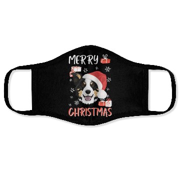 Discover Border Collie Merry Christmas Face Masks