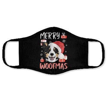 Discover Border Collie Merry Christmas Face Masks