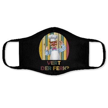 Discover Vert Der Ferk the swedish chef Face Masks