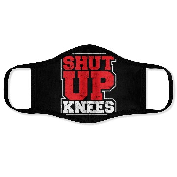 Discover Funny Shut Up Knees Gym Workout Running Training L Face Masks