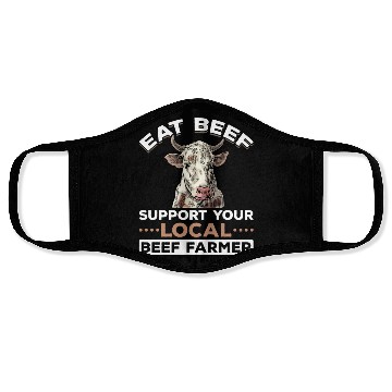 Discover Cattle Farming Cow Agriculture Beef Lover Face Masks