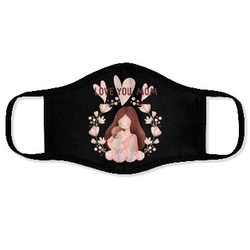 Discover love mom Face Masks design
