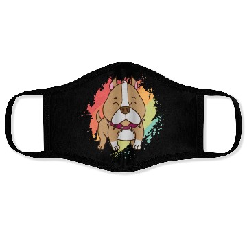 Discover Pit Bull Comic Drawing Dog Pet Face Masks