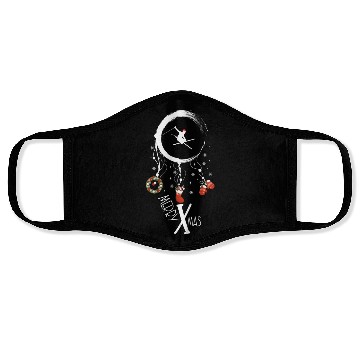 Discover Winter dreamcatcher Christmas Skiing Face Masks