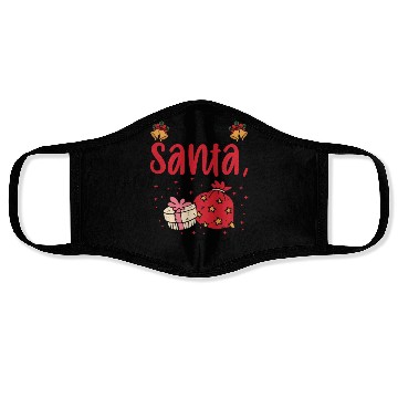Discover Dear Santa Christmas Holiday Typography Face Masks