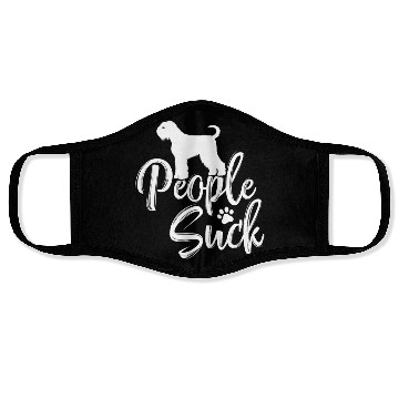 Discover I Love My Black Russian Terrier - "People Suck" Face Masks