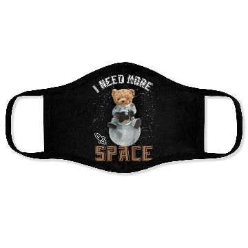 Discover Funny Quote Space teddy bear Astronaut Face Masks