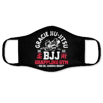 Discover Gracie Jiu Jitsu BJJ Grappling Gym Face Masks