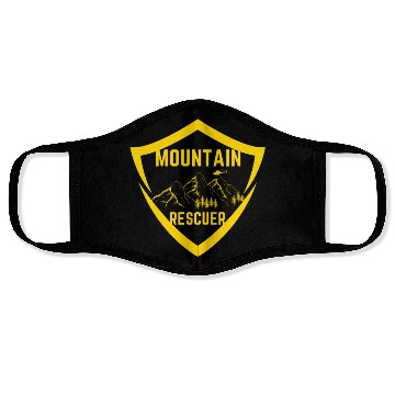 Discover Mountain Rescuer Gold Shield Mountain Lifeguards Face Masks