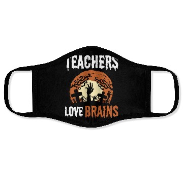 Discover Halloween Teacher Brain Lover Face Masks