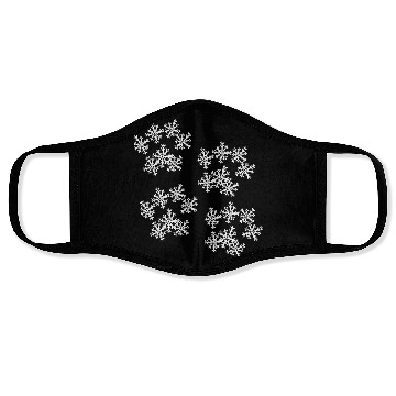 Discover Snowflake Paw Prints Face Masks