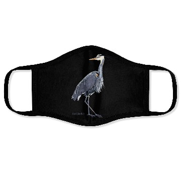 Discover Heron Art Birder Wildlife Bird Watching Face Masks