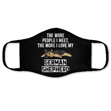 Discover The More I Love My German Shepherd Face Masks