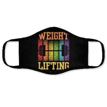 Discover Weightlifting Lift Gym Workout Face Masks