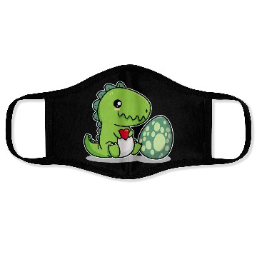 Discover Big sister cute dino siblings boy girl heart love Face Masks