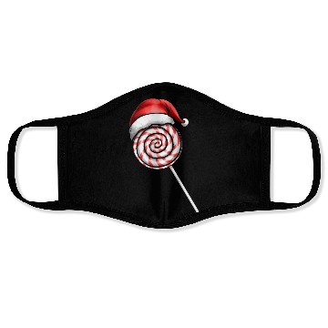 Discover Candy Cane Lollipop Santas Hat Merry Christmas Face Masks