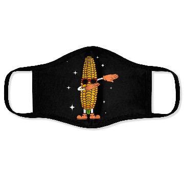 Discover Dabbing Corn Funny Agriculture Face Masks