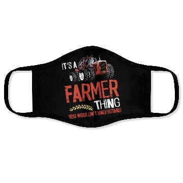 Discover Farming Farmer Vintage Tractor Face Masks