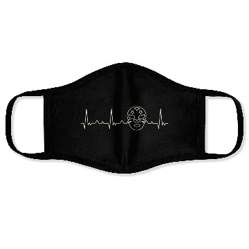 Discover Wrestling Mask. Heart. Love. EKG. Pulse. Beat. Face Masks