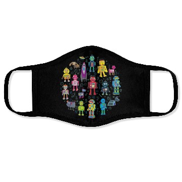 Discover Robots in Space grey fun Robot Face Masks