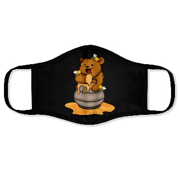 Discover Grizzly Bear Eating Honey Cute Bear Cub Brown Bear Face Masks