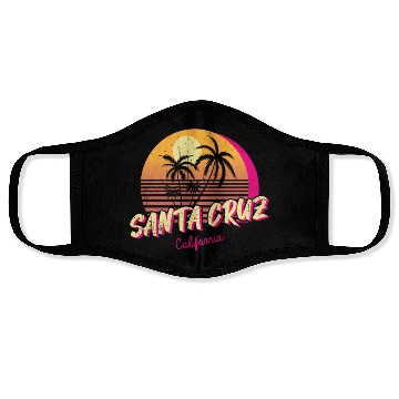 Discover Retro Santa Cruz California Face Masks