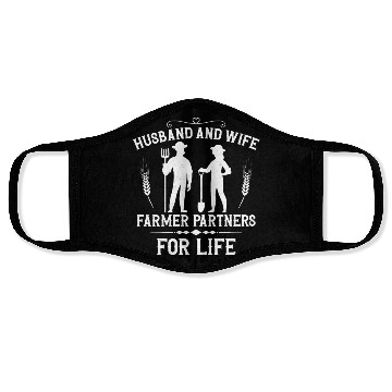 Discover Farming Farmer Husband Wife Face Masks