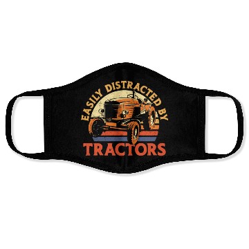Discover Farming Farmer Vintage Tractor Face Masks