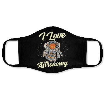 Discover I Love Astronomy Rocket Space Planets Astronaut Face Masks