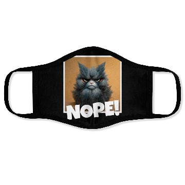 Discover 3d cat grumpy Coffee I hate people good morning Face Masks