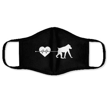 Discover monkey heartbeat Face Masks
