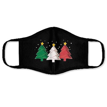 Discover Christmas Tree Italy Flag Face Masks