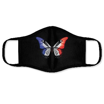 Discover France Swallowtail Butterfly Flag Face Masks