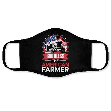 Discover Farming Farmer Us American Flag Face Masks