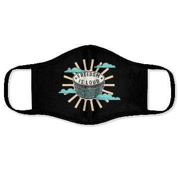 Discover Bongo Drum Freedom Is Loud Music Lover Face Masks