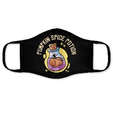 Discover Pumpkin Spice Potion Coffee Enthusiast Halloween Face Masks