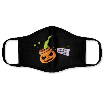 Discover Pumpkin Spice Potion Coffee Enthusiast Halloween Face Masks