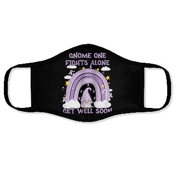 Discover Gnome One Fights Alone Lavender | Fight The Cancer Face Masks