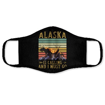 Discover Alaska Gift USA Natur Bär Denali Grizzly Wald Face Masks