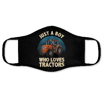Discover Just A Boy Who Loves Tractors Cool Tractor Face Masks