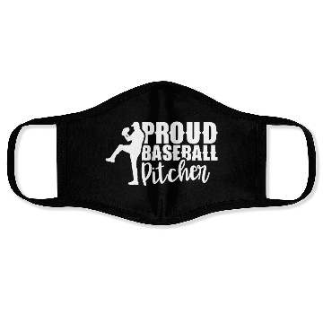 Discover Proud Baseball Pitcher Hobby Sayings Player Face Masks