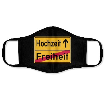 Discover Wedding Freedom Farewell Celebration Sign Face Masks