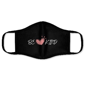 Discover Be Kind, pink heart Face Masks